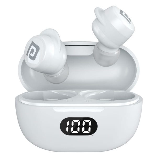 Buy Portronics Harmonics Twins S5 Smart TWS Earbuds with LED Display, 15Hrs Playtime, Bluetooth 5.2, Music & Game Modes, Voice Assistant(White) on EMI