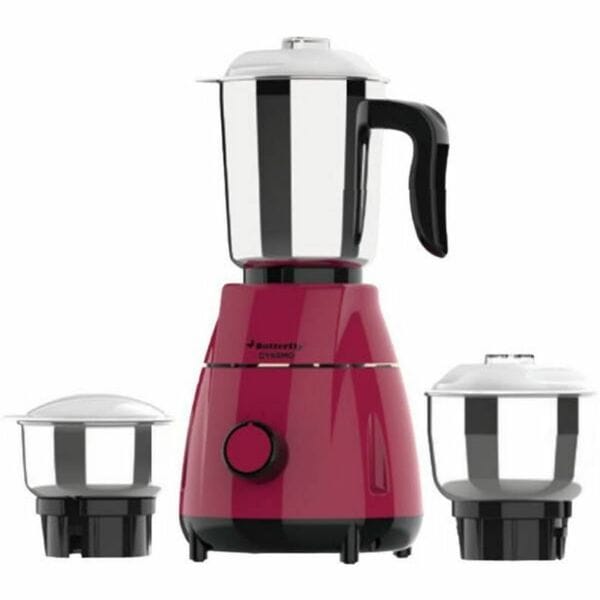 Buy Butterfly Dynamo 500W Mixer Grinder Beet Red, 3 Stainless Steel Jars, Shock-Proof ABS Body, 3 Speed Controls, 2 Year Warranty(Beet Red) on EMI