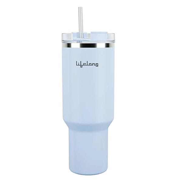 Buy Lifelong Double-Walled Vacuum Insulated Tumbler with Lid & Straw 900ml | Keeps Drinks Hot for 8 Hours & Cold for 12 Hours | Durable Stainless Steel Tumbler with Comfort-Grip on EMI