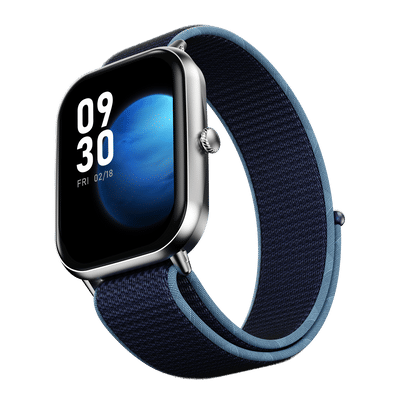 Buy Fire Boltt Ninja Call Pro Max Nylon Smart Watch 2.01 Inches Display 120+ Sports Modes, Voice Assistant Support, Fire-Boltt Health Suite, Smart Notifications (Dual Tone Blue Nylon) on EMI