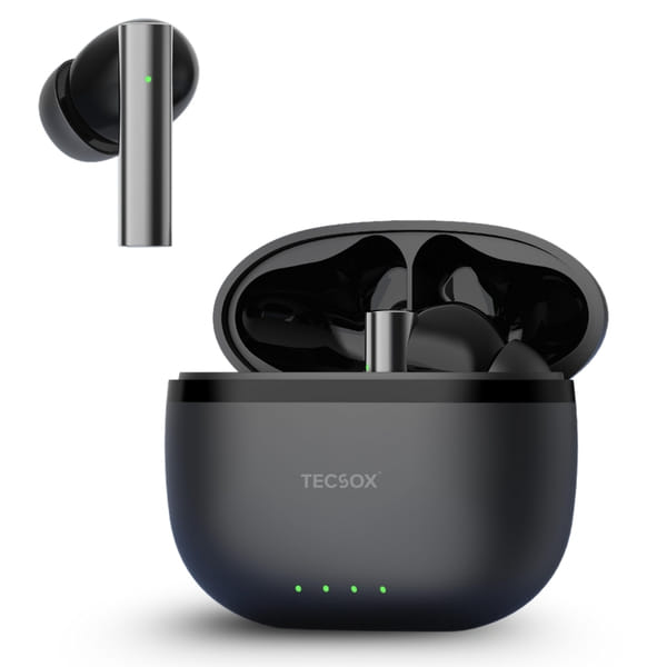 TECSOX Bullet S26 Wireless Earbuds 30H Playtime, Deep Bass, 13mm Drivers, Crystal Clear Sound