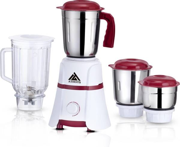 Buy Athots Hardy 750 W Mixer Grinder(Hardy Pro Powerful Hybrid 100% Copper Motor | 4 Jars | Light Brown , White) on EMI