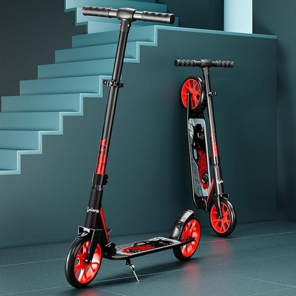 Buy Lifelong Kick Scooter with Adjustable Height|for Kids 6+ Years|Aluminium Frame |Black & Red (LLKS23) on EMI