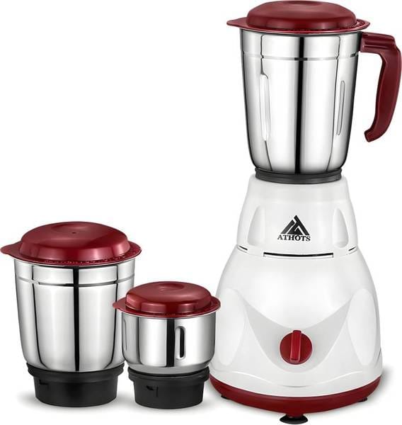 Buy Athots CNC hybrid POWER FULL 550 W Juicer Mixer Grinder(eco Mingle | 3 Jars | White, cheery) on EMI