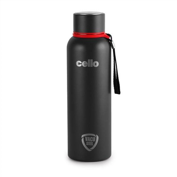 Buy Cello Dura Tuff Steel Series- Kent Double Walled Stainless Steel Water Bottle with Durable DTP Coating, 900ml, Black on EMI