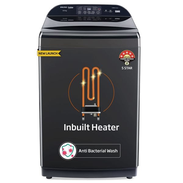 Buy Voltas Beko, A Tata Product 10 Kg 5 Star Fully-Automatic Top Loading (WTL1006UEAH/OBS3060, Dark Grey, Inbuilt Heater) on EMI