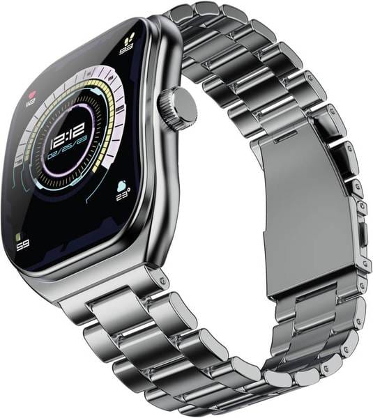 Buy GOBOULT Trail Pro 2.01'' 3D Curved Display + AMOLED, 600 Nits, 250+ Watch Faces, IP68 Smartwatch  (Silver Strap, Free Size) on EMI
