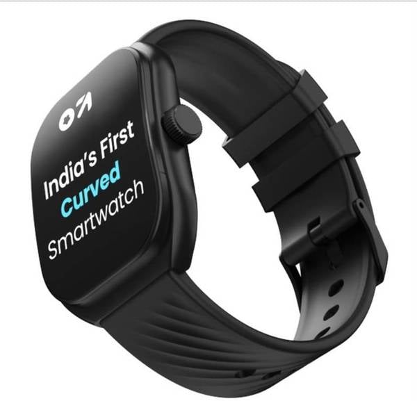 Buy GOBOULT Trail 2.01" 3D Curved HD Display, Working Crown, 190+ Watch Faces, Health Track Smartwatch(Raven Black Strap, Free Size) on EMI
