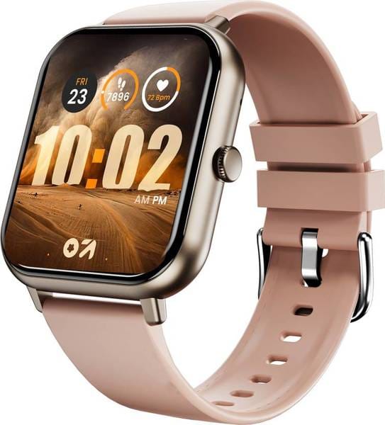 Buy GOBOULT Drift+ Bluetooth Calling, 1.85" HD, 500 Nits Brightness, 150+ Watchfaces, SpO2 Smartwatch(Peach fuzz Strap, Free Size) on EMI