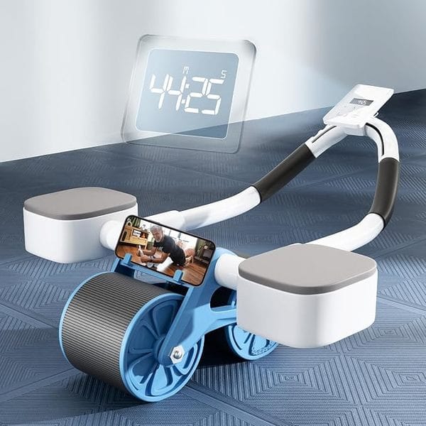 Buy Lifelong LLAR05 Abs Roller For Men, Abdominal Exercise Equipment For Home Gym- With Timer, Mobile Holder & Knee Pad-Exercise Wheels For Men & Women-Abs Workout Machine For Core Plank Workout, Blue on EMI