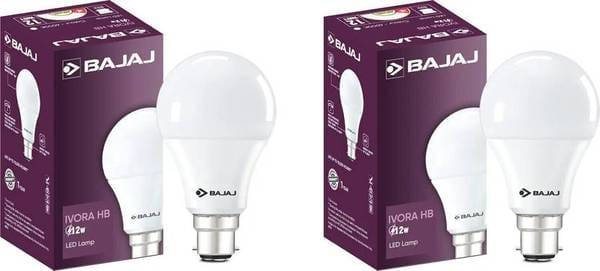 Buy BAJAJ 12 W Basic Standard B22 LED Bulb(White, Pack of 2) on EMI