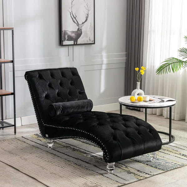 Buy ApkaInterior Chaise Lounge Chair With Toss Pillow on EMI
