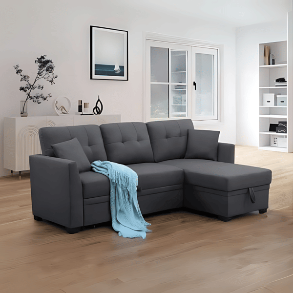 Buy ApkaInterior Paddington L shape sofa cum bed on EMI