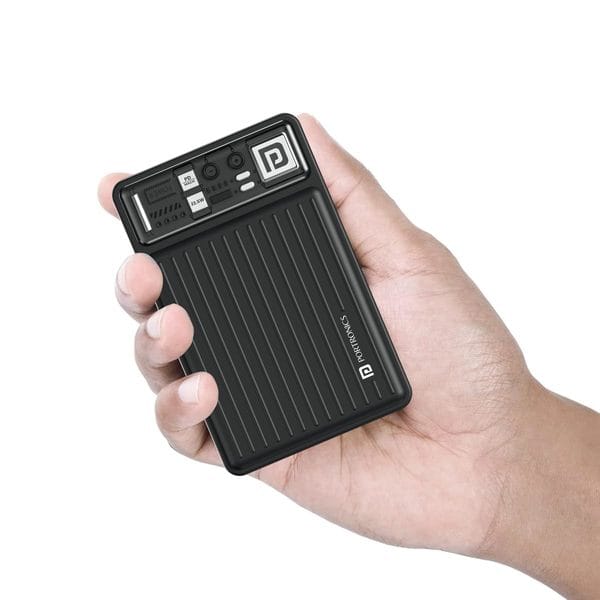 Buy Portronics Luxcell Mini 20K Advanced 20000 mAh Smallest Power Bank with 22.5W Max Output, LED Indicator, Mach USB-A Output, Type C PD Output, Type C Input, Wake Up Button(Black) on EMI