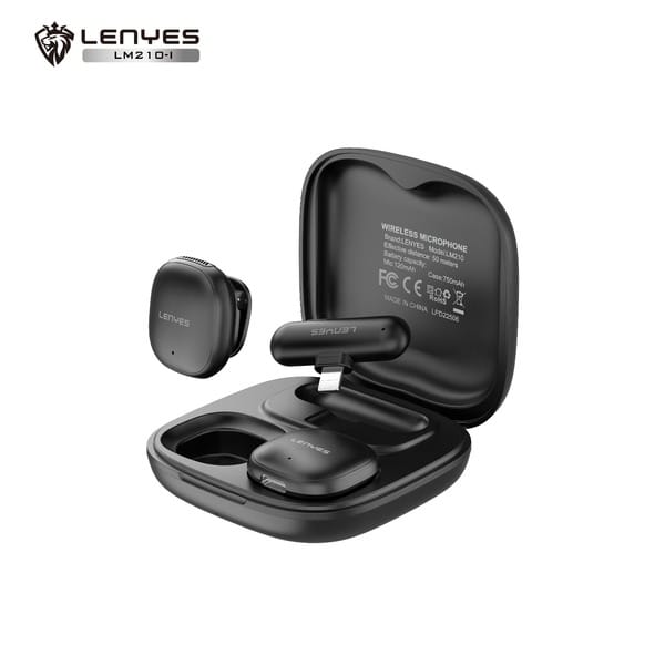 Buy Lenyes LM210 (LIGHTNING -i) AI SMART Wireless Mic for Youtubers, 3 in 1 Wireless Microphone for iPhone/Android/DSLR Camera/USB-C Plug/iPad, Noise Cancellation Mic for Youtubers, Video Recording, Streaming, 50M Range on EMI