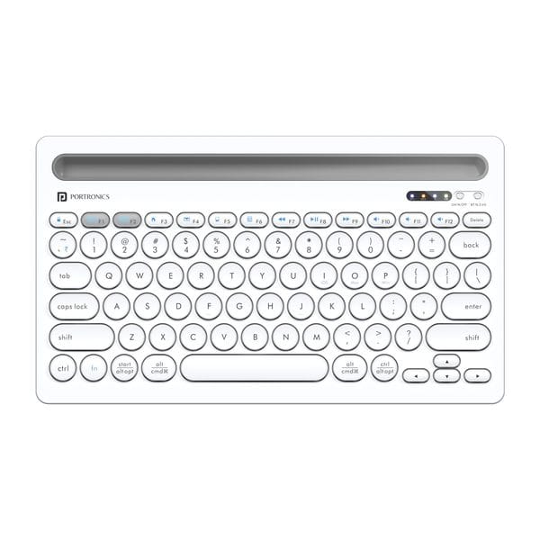 Buy Portronics Bubble Dock Wireless Keyboard with Tablet Holder, Multi-Device Pairing, Rechargeable Battery,Dual Connectivity(2.4 GHz RF & Bluetooth 5.3v) on EMI