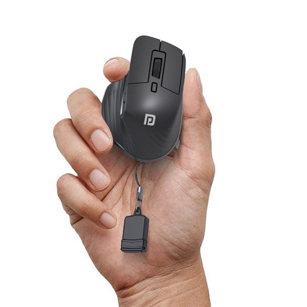 Buy Portronics Toad Mino Wireless Mouse, Bluetooth & 2.4 GHz Wireless Connectivity, Rechargeable, Multi-Device Pairing, Ergonomic Design(Black) on EMI