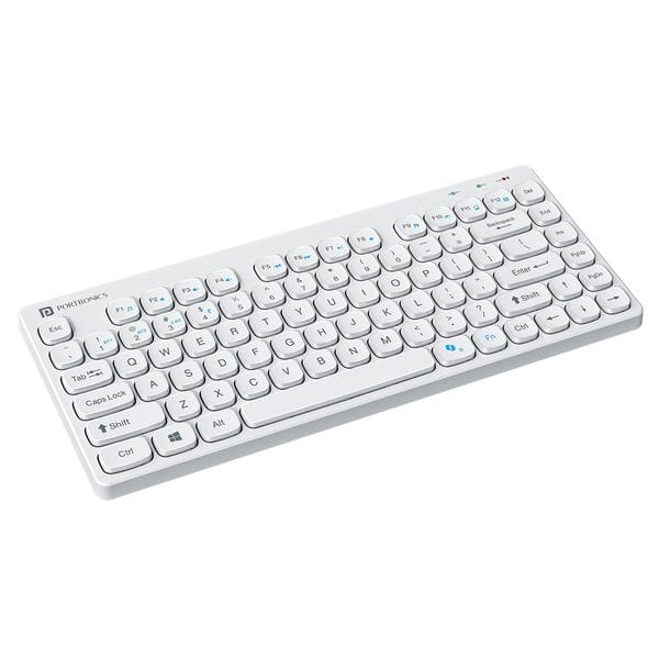 Buy Portronics Bubble Wireless Keyboard, Bluetooth Connectivity, Multimedia Hotkeys, White on EMI