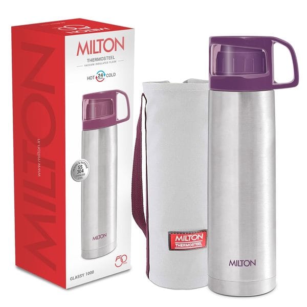 Buy Milton  GLASSY 1000 Water Bottle-1L-Purple on EMI