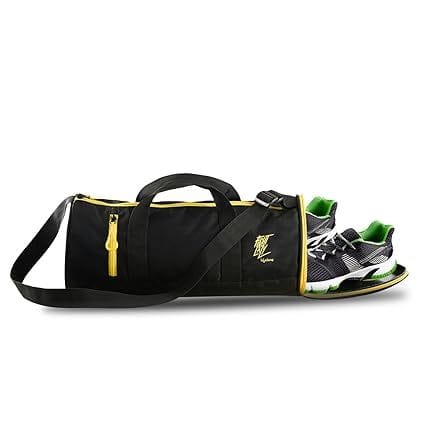 Buy Lifelong 30 L Duffle Bag | Gym Bags for Men & Women | Adjustable Shoulder Bag | Duffle Gym Bag | Water Resistant | Sports & Travel Bag with Shoe Compartment & Side Pocket (Black & Yellow) on EMI