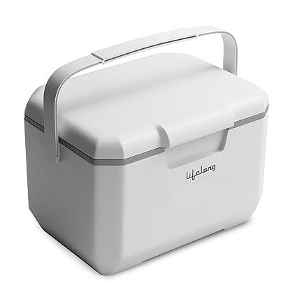 Lifelong 6L Insulated Chiller Ice Box | Standard Size Cooler for Travel, Parties, Bar, Medical Use | Keeps Ice Cubes & Drinks Cold for 1218 Hours | PU Foam Insulated, BPA-Free