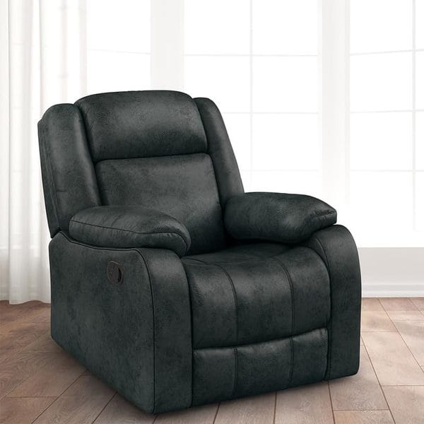 Buy Duroflex Avalon Single Seater Manual Recliner, Suede Fabric, Contemporary Look & Design, Color-MidnightBlue on EMI
