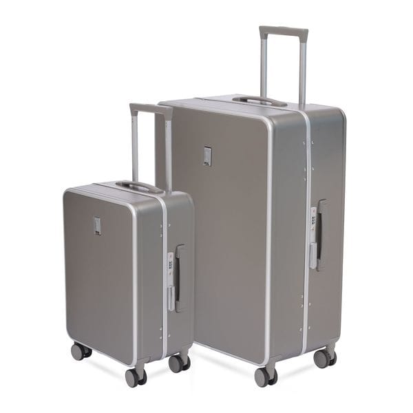 Buy Swiss Military Black Gold Collection Hard PC Cabin & Check-in Luggage Trolley Set of 2 (55cm Small & 75cm Large) Suitcase with TSA Lock, 360 Wheels, Ideal for International Travel (44L,70L) Gold on EMI