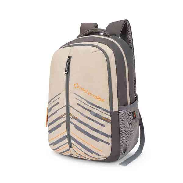 Buy Nasher Miles Geography Laptop Backpack 31 Liters Polyester with Raincover| Front Organiser Ideal for College, School Bags for Boys & Girls (Cream) on EMI