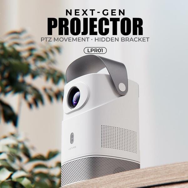 Buy Lenyes LPR01 Smart Projector 1080P 4K WiFi6 BT Home Theater Video Projector 180° Rotatable Stand Car Keystone Correction for Mobile Phone TV Stick (White) on EMI
