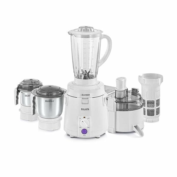 Buy Sujata Multimix 900W Juicer Mixer Grinder with 3 Stainless Steel Jars | 22,000 RPM, Coconut Milk Extractor & 90-Minute Continuous Operation | 2-Year Warranty on EMI
