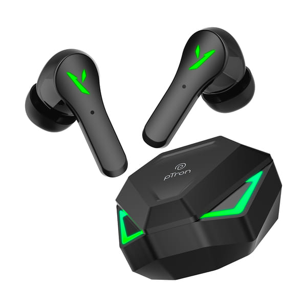 Buy pTron Bassbuds Rogue W/ 40ms Low-Latency Gaming, Clear Calls, 50Hrs Playtime, V5.3 Bluetooth in Ear Headphones, Snug-Fit, RGB Lights, Touch Control, Voice Assist, IPX5 (Black) on EMI