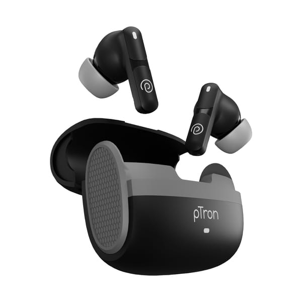 Buy pTron Bassbuds Blaze in-Ear TWS Earbuds w/ 13mm Drivers, 50Hrs Playtime, AI-ENC Clear Calls, BT v5.4 Wireless Headphones, Voice Assistant, Type C Charging & IPX5 (Black & Grey) on EMI