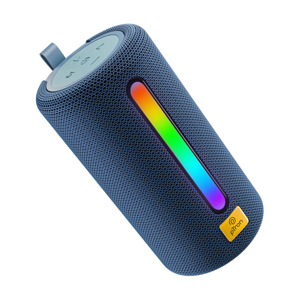 Buy pTron Fusion Buzz 14W Bluetooth Speaker w/ Pristine Sound, 8h Playback,Rhythmic RGB LEDs, Multi-Play Modes BT5.3/TF Card/USB, TWS Feature,Button Controls, Type-C Charging (Blue) on EMI