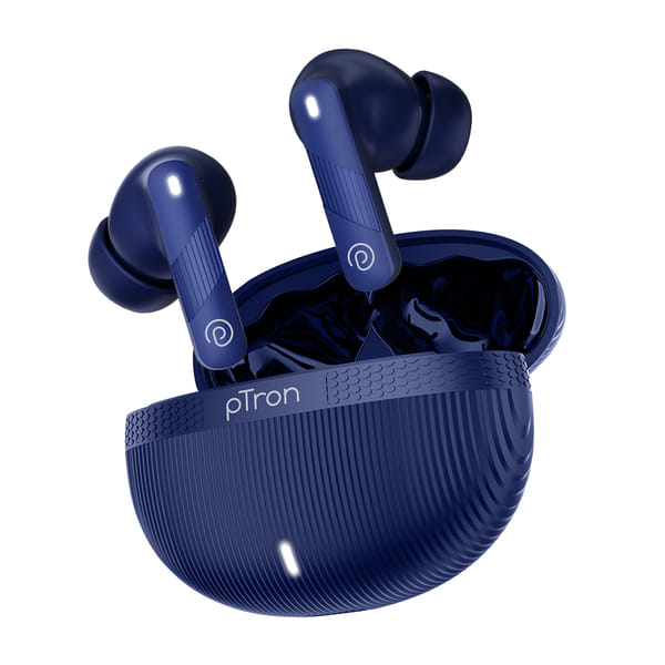 Buy pTron Bassbuds Fury in-Ear TWS Earbuds with 13mm Drivers, 50Hrs Playtime, AI-ENC Clear Calls, Bluetooth V5.4 Wireless Headphones, Voice Assistant, Type C Charging & IPX5 (Blue) on EMI