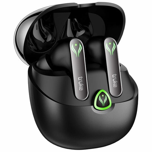 Buy truke BTG Ultra True Wireless in Ear Earbuds, 40ms Ultra Low Latency Battle Mode™ Gaming Ear Buds, 60H Playtime, Quad Mics Crystal-Clear Calls, Fast Charging, BT 5.4, Noise Cancellation(Black) on EMI