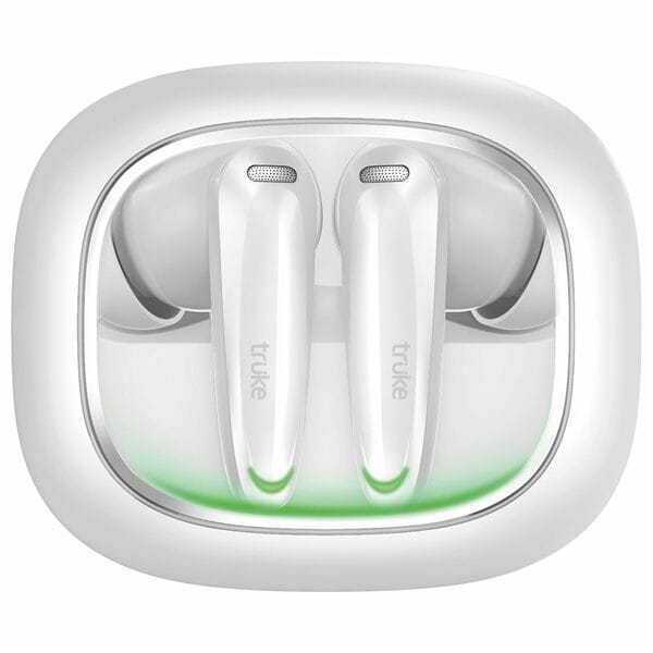Buy truke BTG Crystal True Wireless in Ear Buds with Dual Pairing, Spatial Audio Earbuds, 40ms Low Latency, 68H Playtime Fast Charge, HiFi DSP Sound, 4Mics ENC 13mm Driver, Bluetooth 5.4 (White) on EMI