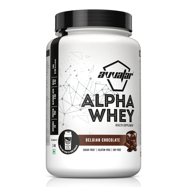 Buy Avvatar Alpha Whey | 1 Kg | Belgian Chocolate Flavour on EMI
