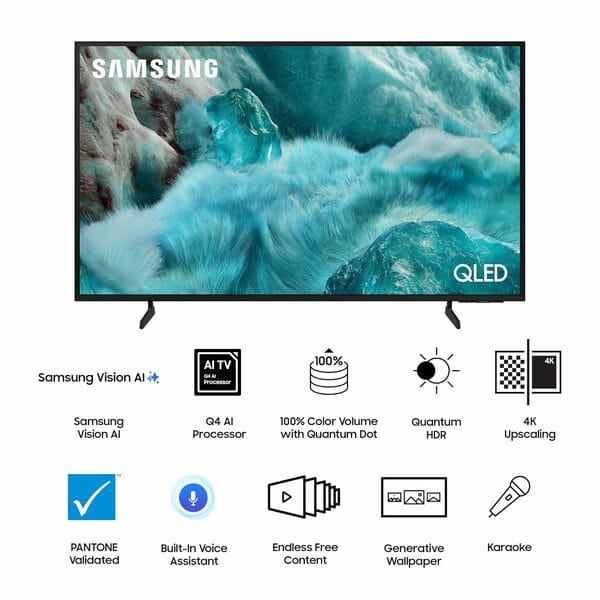 Buy Samsung 55 Inch QLED 4K Ultra HD Smart TV (QA55Q7FAAULXL) | 2025 Edition | Quantum Processor 4K | Dolby Atmos | Tizen OS | 100% Color Volume with Quantum Dot on EMI