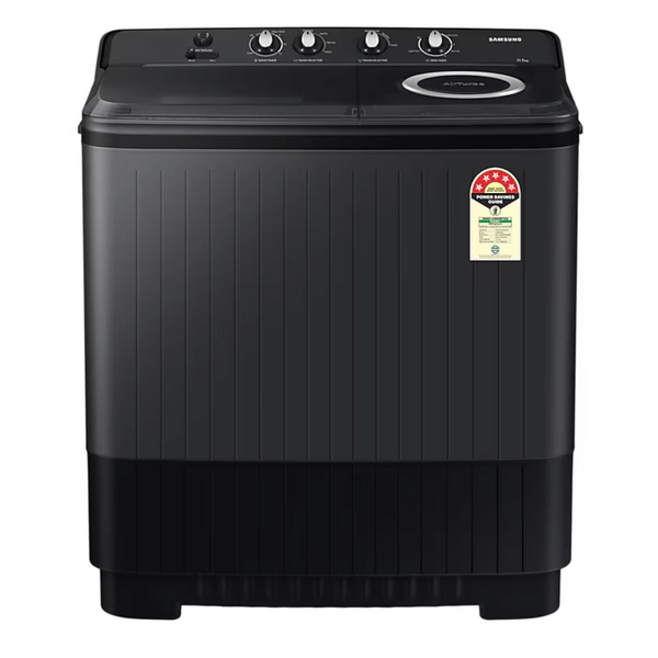 Buy Samsung 11.5 Kg Semi Automatic Top Load Washing Machine (WT11A4260GD) – Hexa Storm Pulsator, Air Turbo Drying, Rust-Proof Body, Energy Efficient Wash on EMI