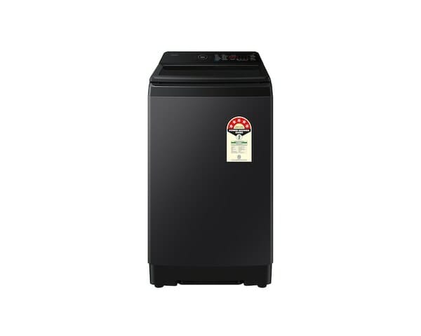 Buy Samsung 8 Kg Top Load Washing Machine WA80F08H2BTL | AI Wash & EcoBubble | 5 Star Inverter Motor | Hygiene Steam & Wi-Fi Smart Control | Black Caviar Finish on EMI