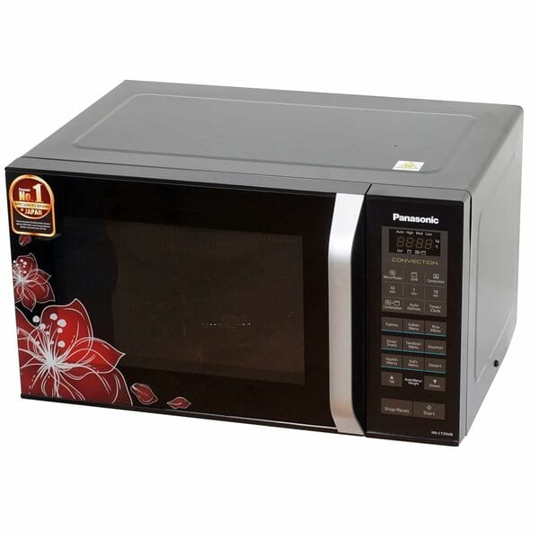 Buy Panasonic 23L Convection Microwave Oven (NN-CT35MBFDG, Black Floral) | 360° Heat Wrap, Magic Grill, 121 Auto Cook Menus | Stainless Steel Cavity, Touch Controls, 800W Output on EMI