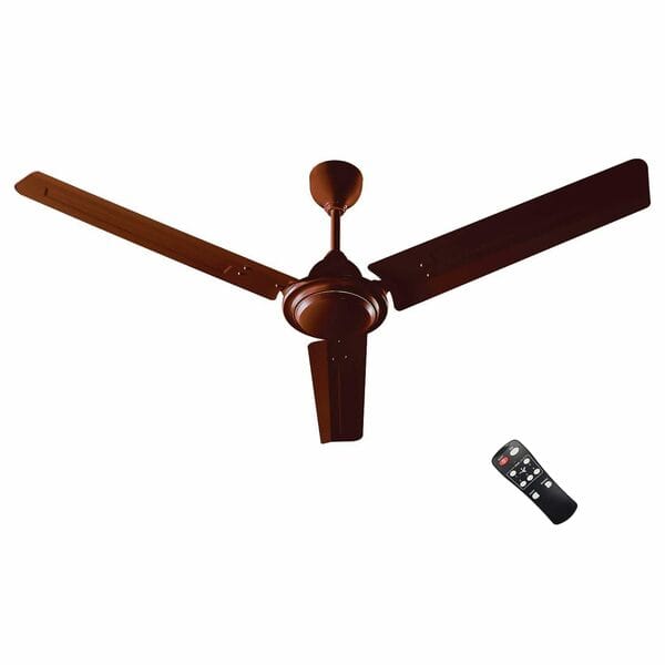 Buy Luker Nano XL 1200mm BLDC Ceiling Fan with Remote Control | 5 Star Energy Saving Fan | High Air Delivery, Silent Operation & Elegant Brown Finish on EMI