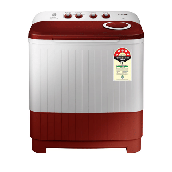 Buy Samsung 8 Kg 5 Star Semi Automatic Top Load Washing Machine WT80C4000RR/TL | Air Turbo Drying, Double Storm Pulsator, Rust-Proof Body, Light Gray on EMI