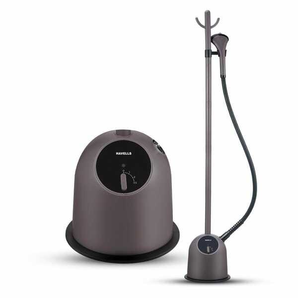 Buy Havells Fyber 1600W Garment Steamer | Powerful Standing Fabric Steamer with 1.3L Tank, 35 Sec Heat-Up, Adjustable Steam & 2-Year Warranty – Purple on EMI