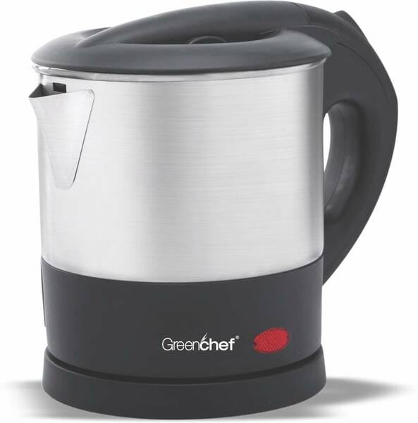 Buy Greenchef Figo 1L Electric Kettle | 1350 WW Stainless Steel Body, Auto Shut-Off & Cool-Touch Handle – Black & Silver on EMI