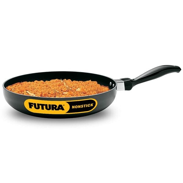 Buy Hawkins Futura 24cm Non-Stick Frying Pan (NF24R) – Hard Anodised Aluminium Fry Pan with Rounded Sides for Easy Stirring, Fast & Even Cooking – Black on EMI