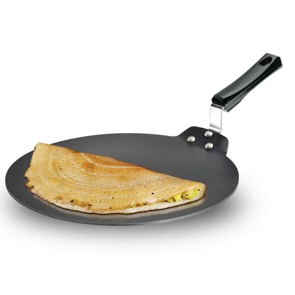 Buy Hawkins Futura 28cm Non-Stick Dosa Tava (NDT28) – Hard Anodised Aluminium Tawa for Crispy Dosa, Roti & Pancake | Induction & Gas Compatible – Black on EMI