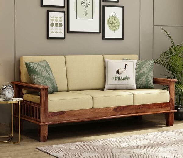 Buy Wooden 3 Seater Sofa for Living Room  on EMI