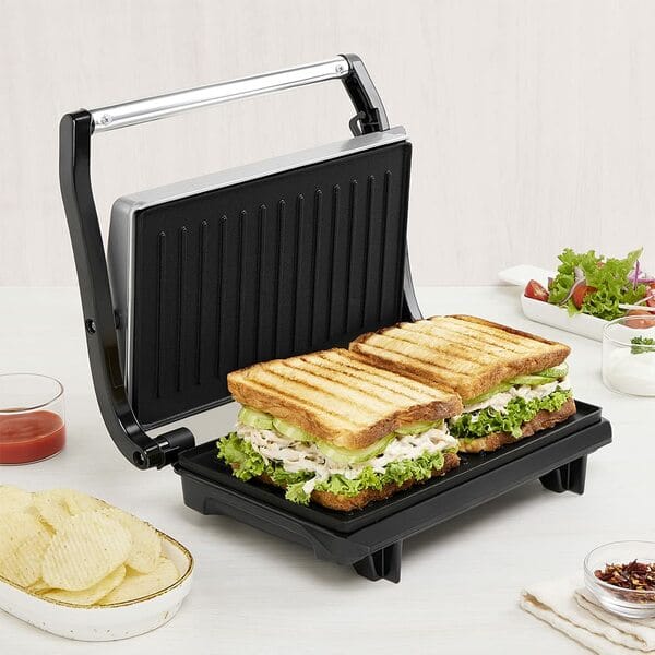 Buy Borosil Prime Sandwich Grill | Non-Stick Coating | Uniform Heating | Compact & Durable Design on EMI