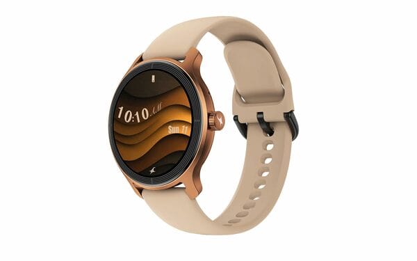 Buy Fastrack Sleek Smartwatch 1.32" inch AMOLED Display, Sleek Design, Functional Crown, QR Hub, 24/7 Health Suite, BT Calling, SpO2, HRM, IP68, Multiple Menu Styles, Games - Dusty Rose on EMI